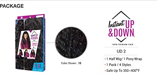 Sensationnel Instant Updown Halfwig Pony - Iud 2 4 Style in 1 Half Wig And Pony Drawstring (1B OFFBLACK)