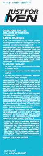 Just For Men Mustache & Beard, Beard Dye for Men with Brush Included for Easy Application, With Biotin Aloe and Coconut Oil for Healthy Facial Hair - Dark Brown, M-45, Pack of 1