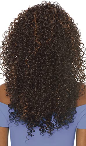 Outre DOMINICAN CURLY BUNDLE HAIR (1B Off Black) Batik Quick Weave Synthetic Half Wig