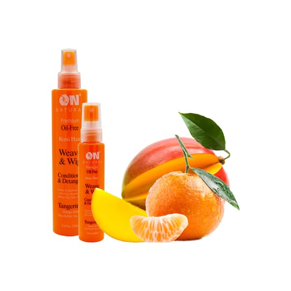 On Natural On Organic Premium Oil-free Weave & Wig Spray Tangerine, 8 Fluid Ounce