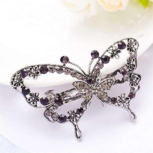 Fashionable Rhinestones Alloy Women Hair Clip Hairpins Hair Accessory (345 butterfly)