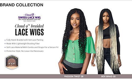 Sensationnel Cloud 9 Swiss Lace Wig 4X4 Lace Parting Box Braid 50" (T1B/613)