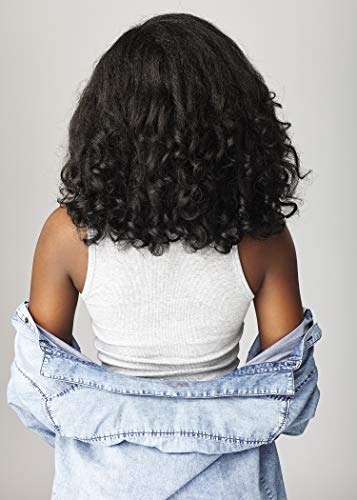 Sensationnel Curls Kinksandco Half Wig - Rain Maker Instant Weave Drawstring Cap for Natural 3C to 4C Hair Textures (4 MEDBROWN)
