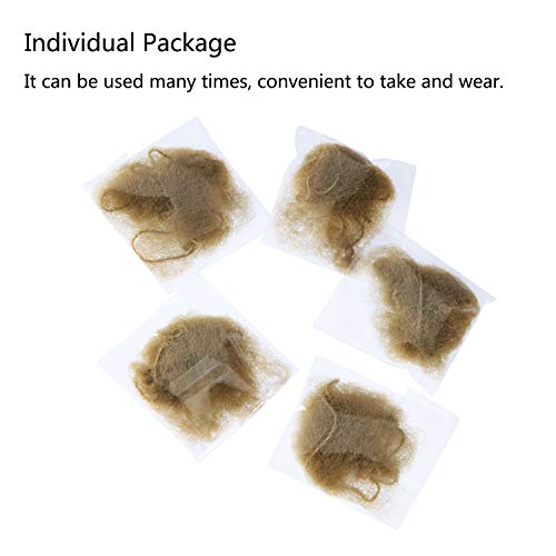 Zonon Bun Hair Nets Invisible Elastic Edge Mesh and U Shaped Pins Set, 50Pcs Individual Package Invisible Hair Nets, 40Pcs U Shaped Pins for Ballet Bun, Sleeping, Women and Wig (Light Linen)