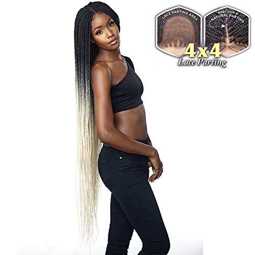 Sensationnel Cloud 9 Swiss Lace Wig 4X4 Lace Parting Box Braid 50" (T1B/613)