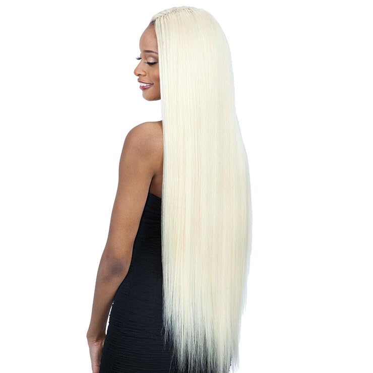 Organique Mastermix STRAIGHT 30" - Shake-N-Go Synthetic Bundle Weave (1Pack, 1B OFF BLACK)