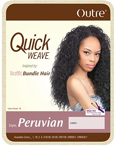 Outre PERUVIAN (1B) Quick Weave Batik Bundle Hair Half Wig