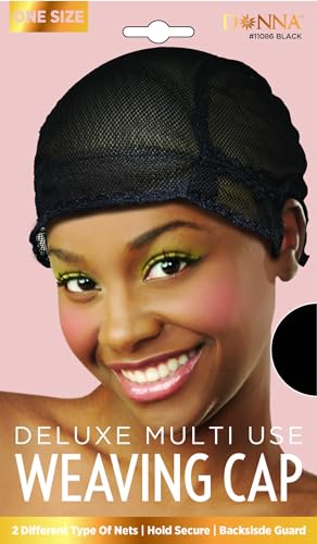 DONNA Weaving CAPS Closed Top Weaving Cap Wig Head Wig Caps for Women Hair Bonnet for Sleeping Hair Net, 1PC Black COLOR