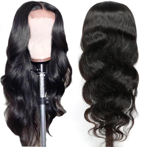 Levergreen Body Wave Lace Front Wigs Human Hair Pre Plucked Glueless 4x4 Lace Closure Wigs Human Hair Wigs For Black Women Human Hair Wig Body Wave Frontal Wigs Human Hair (Closure Wig, 22 Inch)