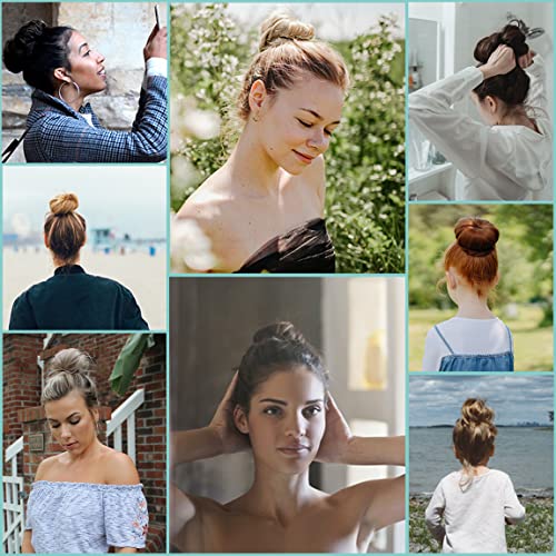 2Pcs Messy Hair Bun Hair Piece Scrunchy Hair Bun Pieces Extension Curly Wavy Rubber Band Elastic Scrunchie Ponytail Hair Accessories (Silver gray)