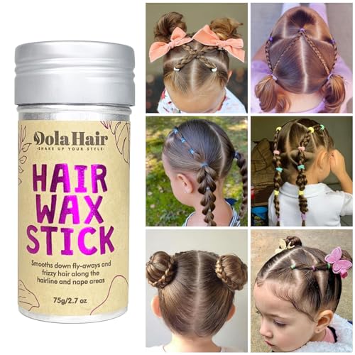Dolahair Hair Wax Stick - Flyaway Control and Styling Pomade for Kids, Women, and Men - Hair Bun Maker and Accessories