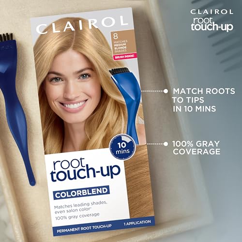 Clairol Root Touch-Up by Nice'n Easy Permanent Hair Dye, 2 Black Hair Color, Pack of 2