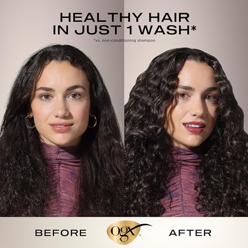 OGX Nourishing + Coconut Milk Conditioner, Hydrating & Restoring Conditioner Moisturizes for Soft Hair After the First Use, Paraben-Free, Sulfate-Free Surfactants, 25.4 fl. oz