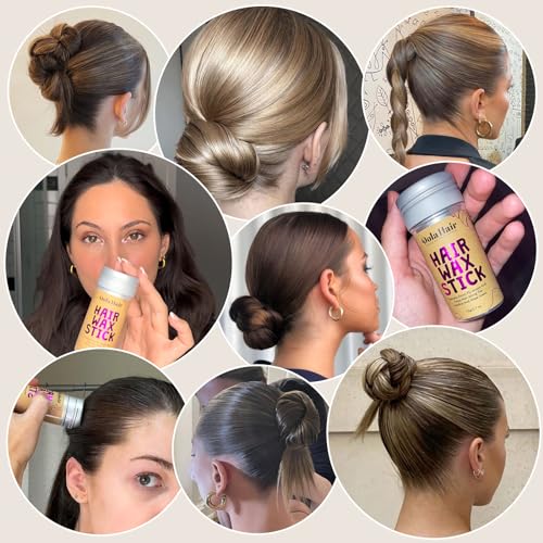 Dolahair Hair Wax Stick - Flyaway Control and Styling Pomade for Kids, Women, and Men - Hair Bun Maker and Accessories