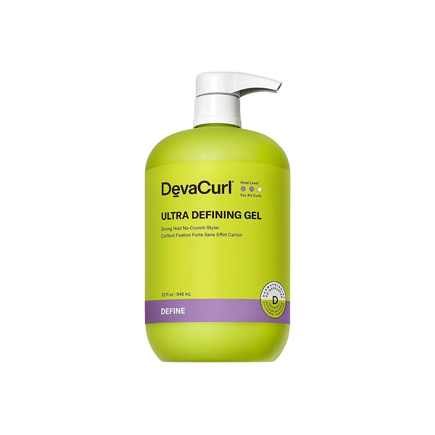DevaCurl Ultra Defining Gel Strong Hold No-Crunch Styler, Bright Breeze, 32 fl. oz.