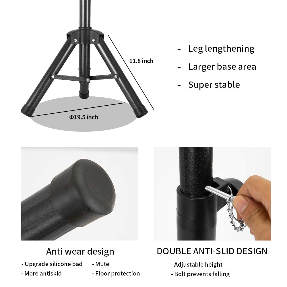 AliLeader 55 Inch Wig Stand Tripod with Head Heavy Duty Wig Stand Tripod Wig Head Stand with Mannequin Head Wig Tripod Stand with Tool Tray (Mannequin Head Not Included)