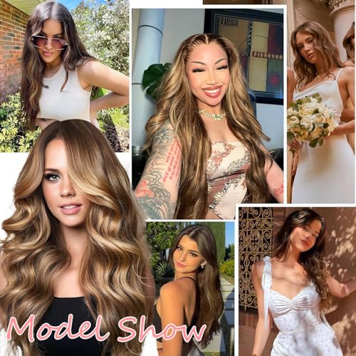 Clip in Hair Extensions Real Human Hair, Remy Human Hair Clip in Extensions Double Weft Seamless Clip ins Hair Extension for Women Balayage Natural Black Mixed Chestnut Brown 16 Inch 2.8oz/80g