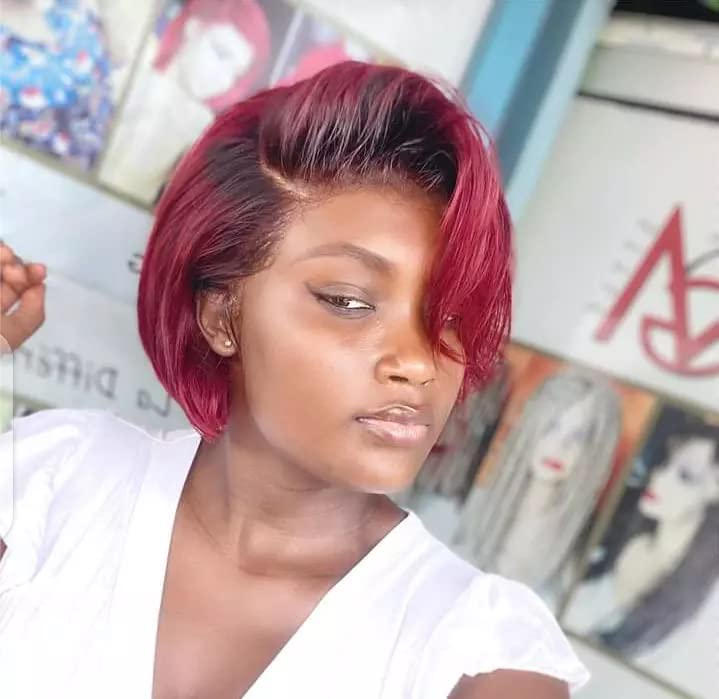 Usexy 1B99J Color Pixie Cut Lace Front Wigs Human Hair Pixie Wigs For Black Women Short Curly Bob Lace Front Wigs 13x4x1 Pixie Cut Lace Front Wigs Human Hair 150% Density Pre Plucked With Baby Hair
