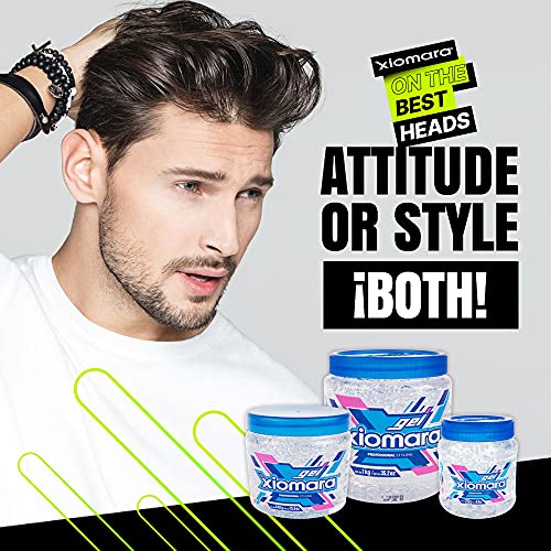 Xiomara Professional Hair Styling Gel with Aloe Vera Suitable for the Whole Family, 2 - Pack of 35 Oz Each, Jars