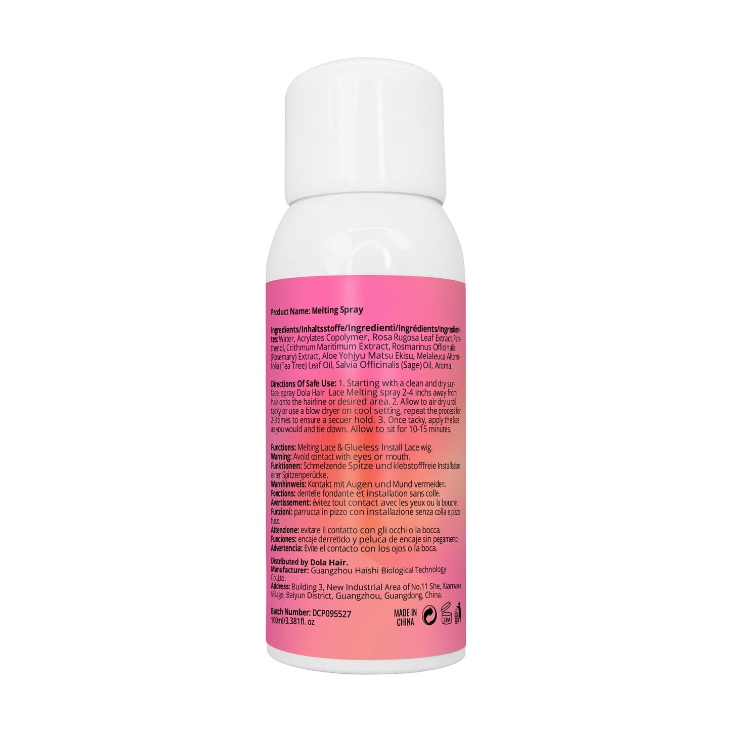 Dolahair Lace Melting Spray for GlueLess Wigs lace Bond Melting Spray Bond Adhesive Wig Glue Spray lace Front Melting Spray for glueless Wigs Glue Spray Lace Melting Spray lace Filter Melting Spray