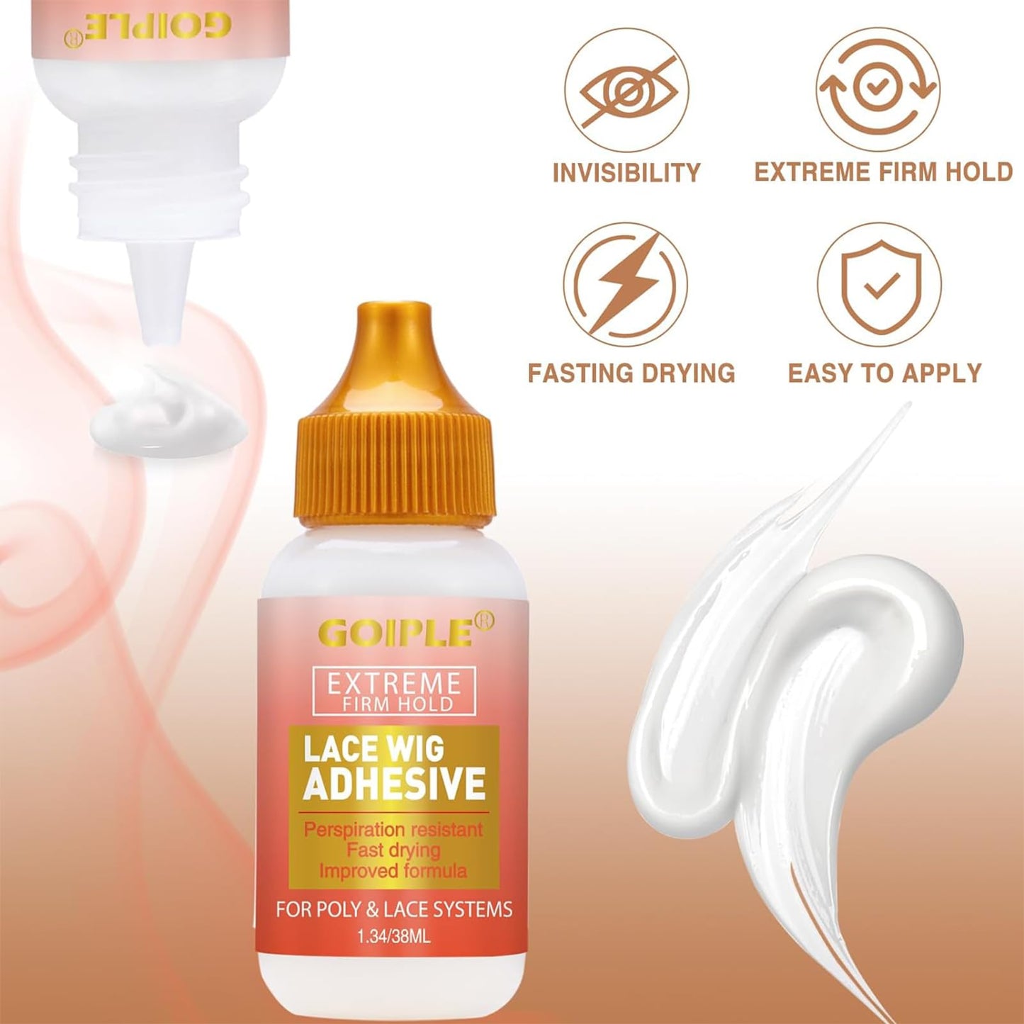 Lace Tint Melting Hair Mousse for Women Hair Wigs Lace Wigs Toupees and Hairpieces Natural Finishing Lace Color, Lace Tint Mousse for Wigs Lace Melting Spray Set (Light Brown)