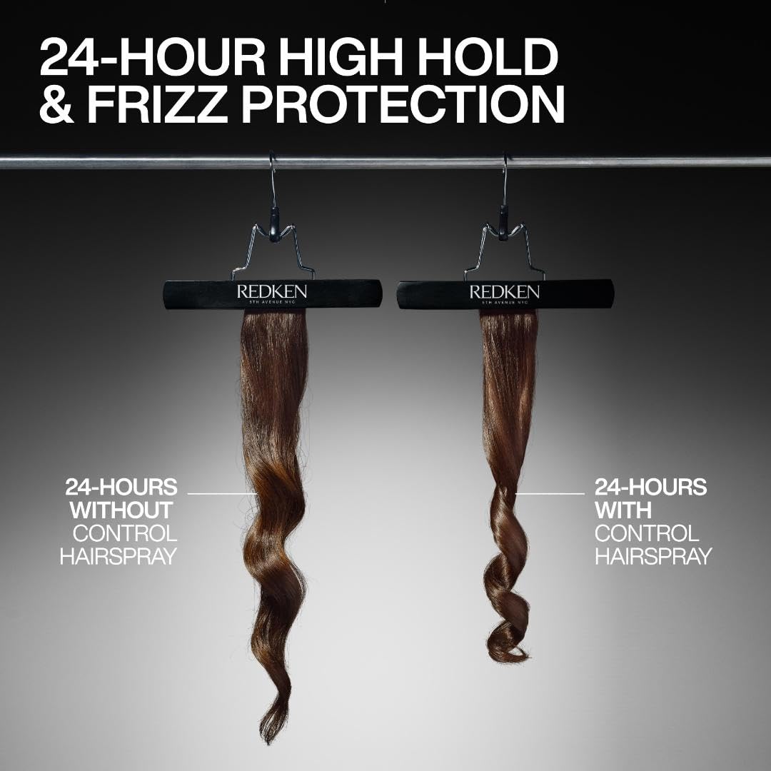 Redken Control Hairspray 28 | Extra High-Hold Hair Spray | Flake-Free, Quick-Drying Finish | Long-Lasting Frizz Protection | Humidity Resistance | 24 Hour Style Control | For All Hair Types | 10.5 Oz