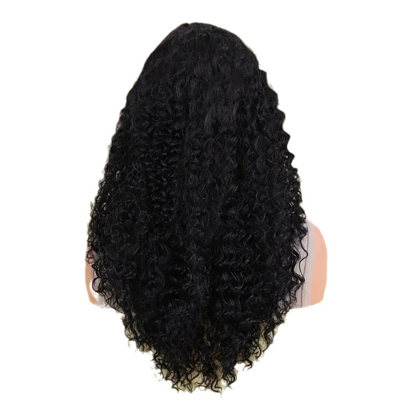 HELLORSO Curly Lace Front Wig Human Hair Wigs For Black Women Glueless Wig Wet And Wavy Lace Front Wigs Human Hair Highlight Lace Front Wig Human Hair Synthetic Wig Wigs 18 Inch Black Wig