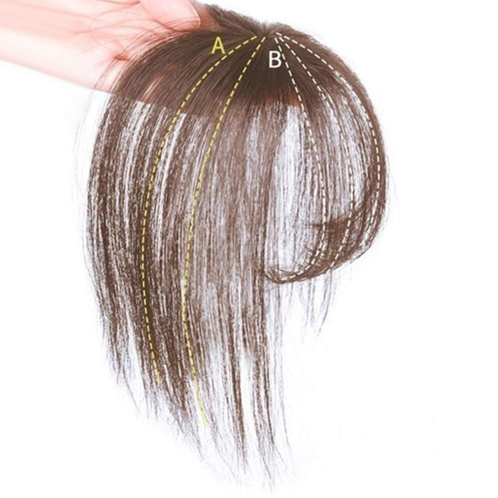 NarutoSak Fake Fringe,Fashion 3D Air Fringe Ultra-Thin Seamless Fake Bang Wig Hair Extension Hairpiece Light Brown