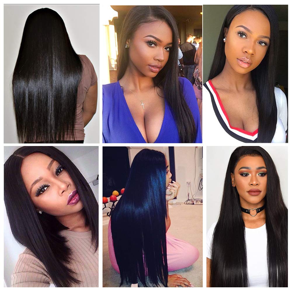 sdamey Straight 360 HD Lace Front Wigs Human Hair 180 Density Brazilian Frontal Wigs Human Hair Glueless Wigs Human Hair Pre Plucked pre Cut Wigs for Women