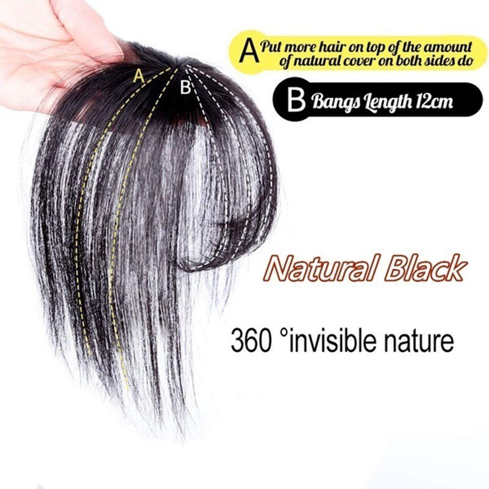 NarutoSak Fake Fringe,Fashion 3D Air Fringe Ultra-Thin Seamless Fake Bang Wig Hair Extension Hairpiece Light Brown
