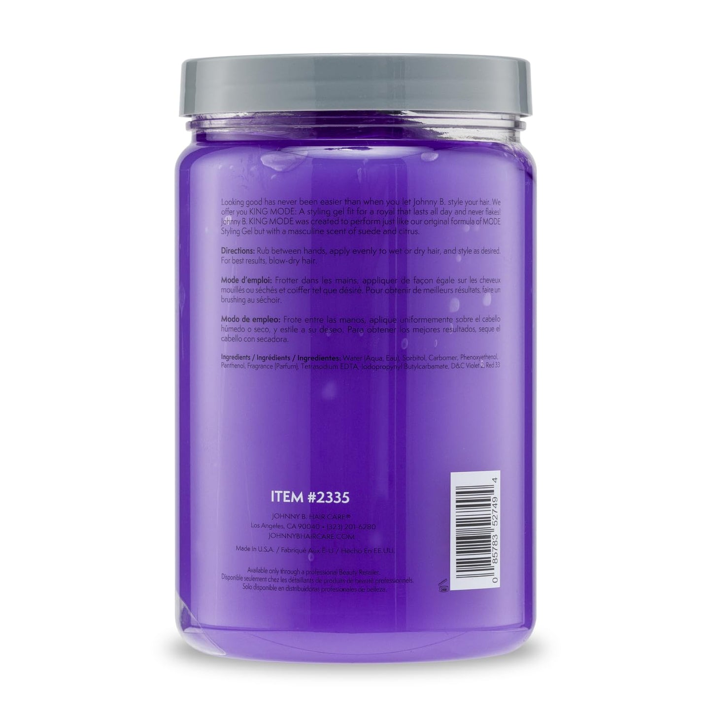 JOHNNY B. King Mode Hair Styling Gel 32 oz.