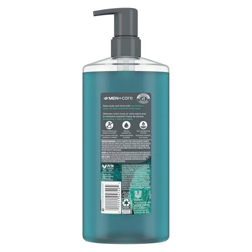 DOVE MEN + CARE Body Wash Eucalyptus + Cedar Oil to Rebuild Skin in the Shower with Plant-Based Cleansers and Moisturizers 26 oz