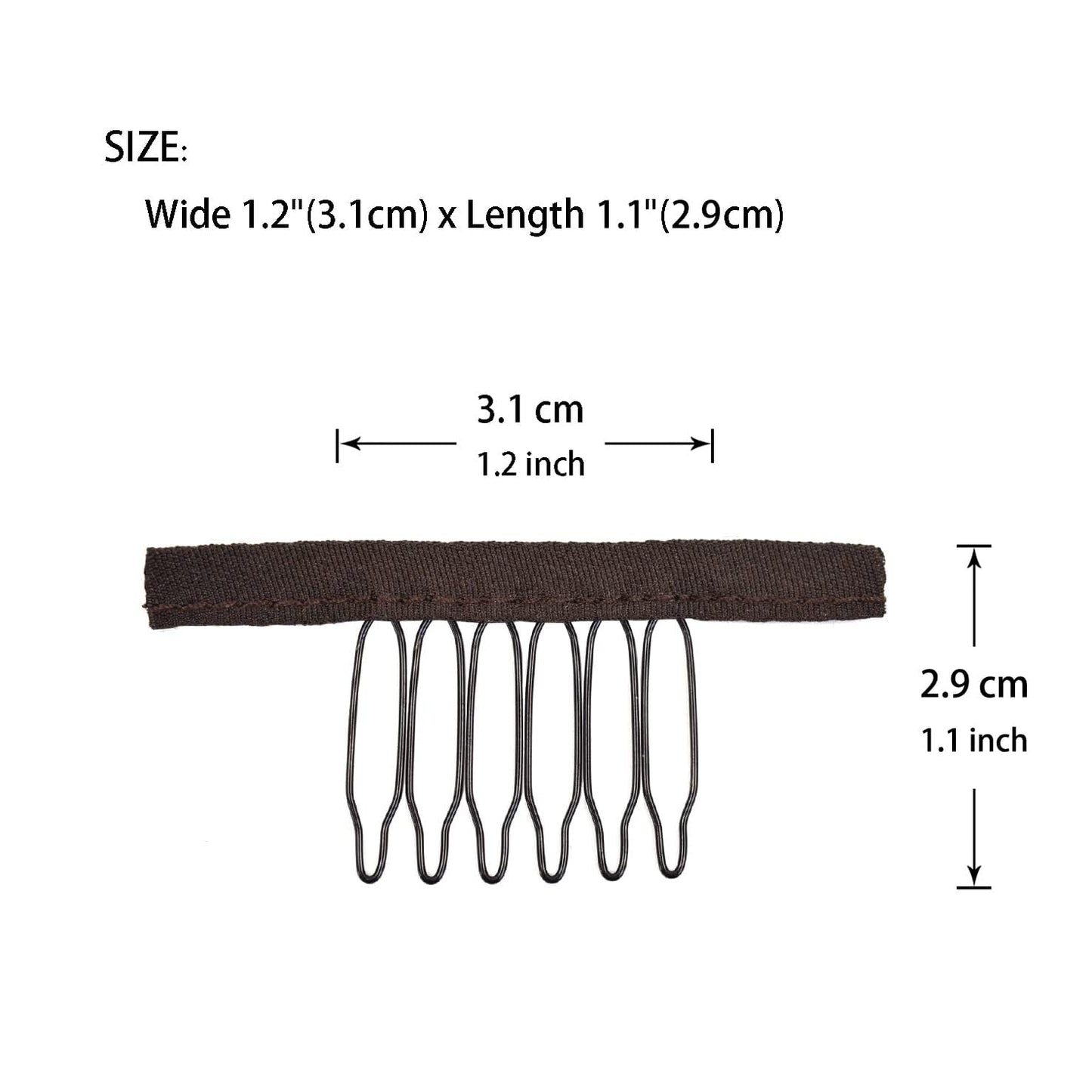 20 Pieces Wig Combs Wig Clips Wig Combs to Secure Wig 5-teeth Wig Accessories Tools For Making Wig