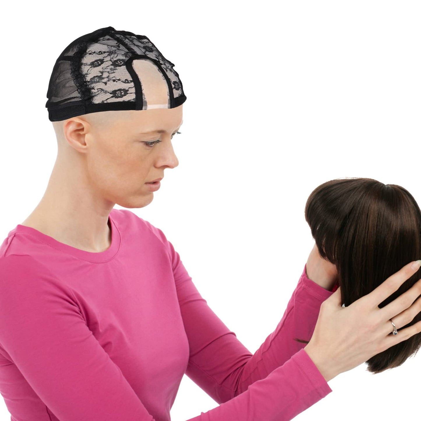 3pcs U-shaped Hair Care Hair Net Satin Wig Cap Elastic Wig Cap Wig Making Accessories Mesh Weave Cap Dome Wig Caps Breathable Net Wig Caps Net Cap Multifunction Lace Tool
