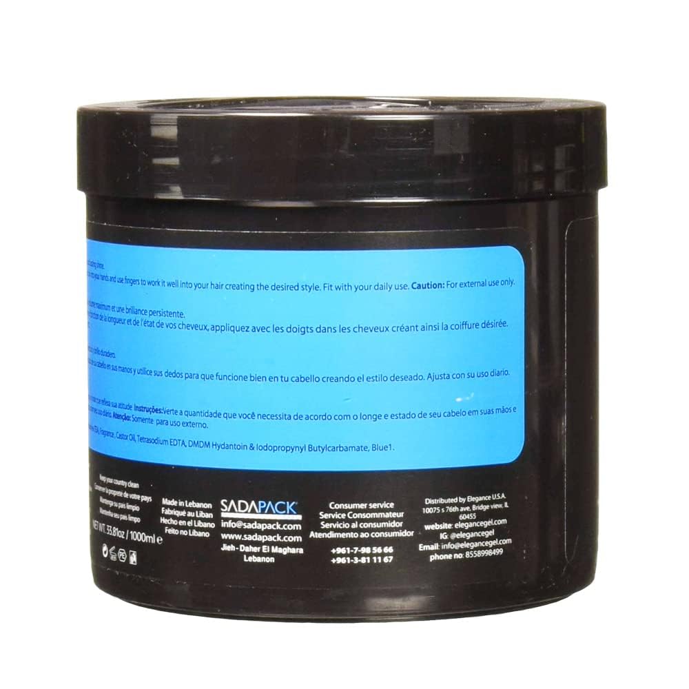 E Elegance Venus Fragrance Triple Action Hair Gel for Men And Women - Super Strong Hold, Extreme Volume, And Long Lasting Shine - Flake Free And Refreshing Fragrance - All Hair Types, 8.45 oz