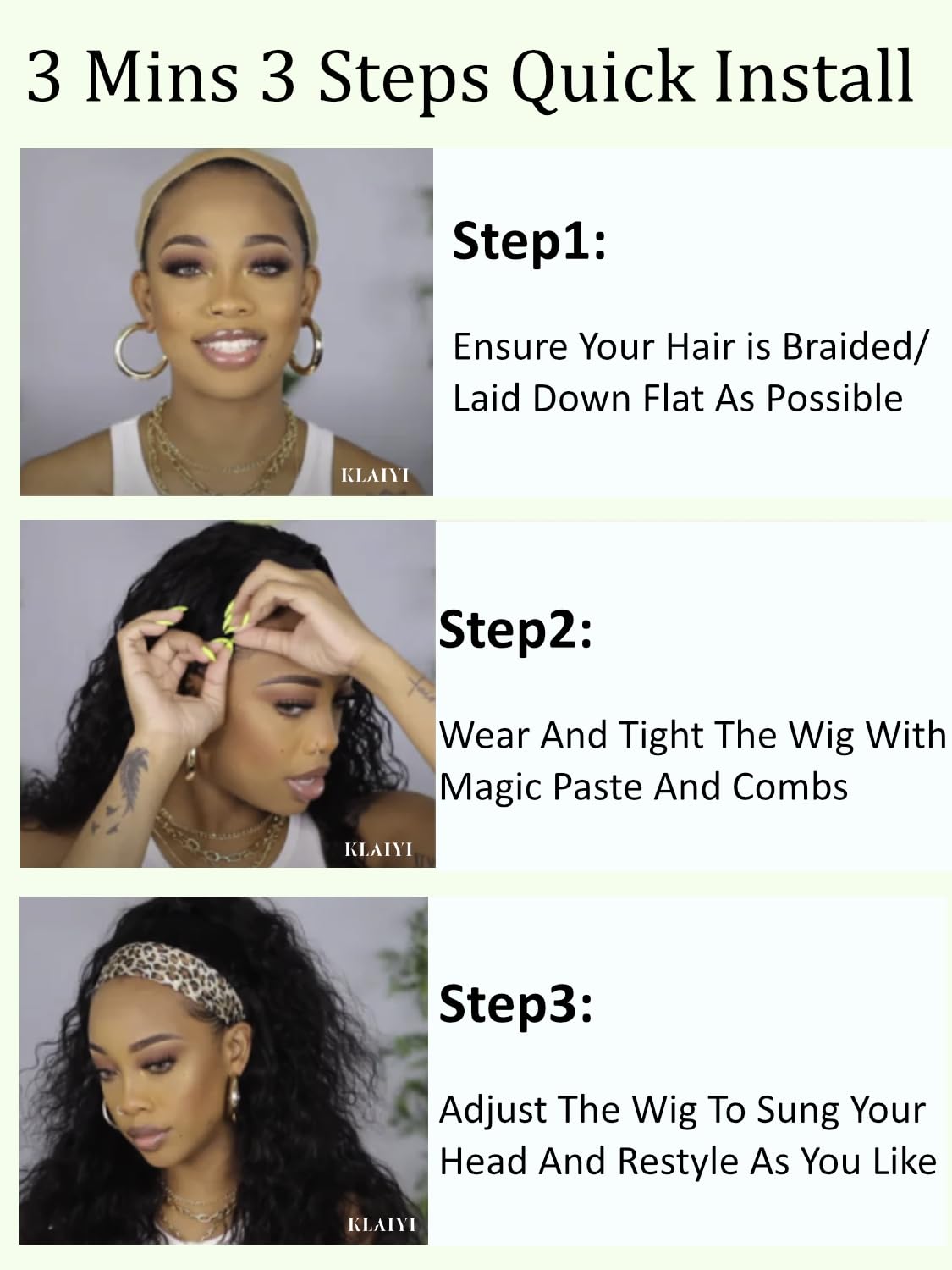 KLAIYI Ombre Brown Yaki Straight Headband Wig Human Hair Glueless Wear and Go Wig with Dark Roots Drawstring Chestnut Kinky Clip In Half Wigs for Black Women No Lace No Glue 30S Ready to Wear 26Inch