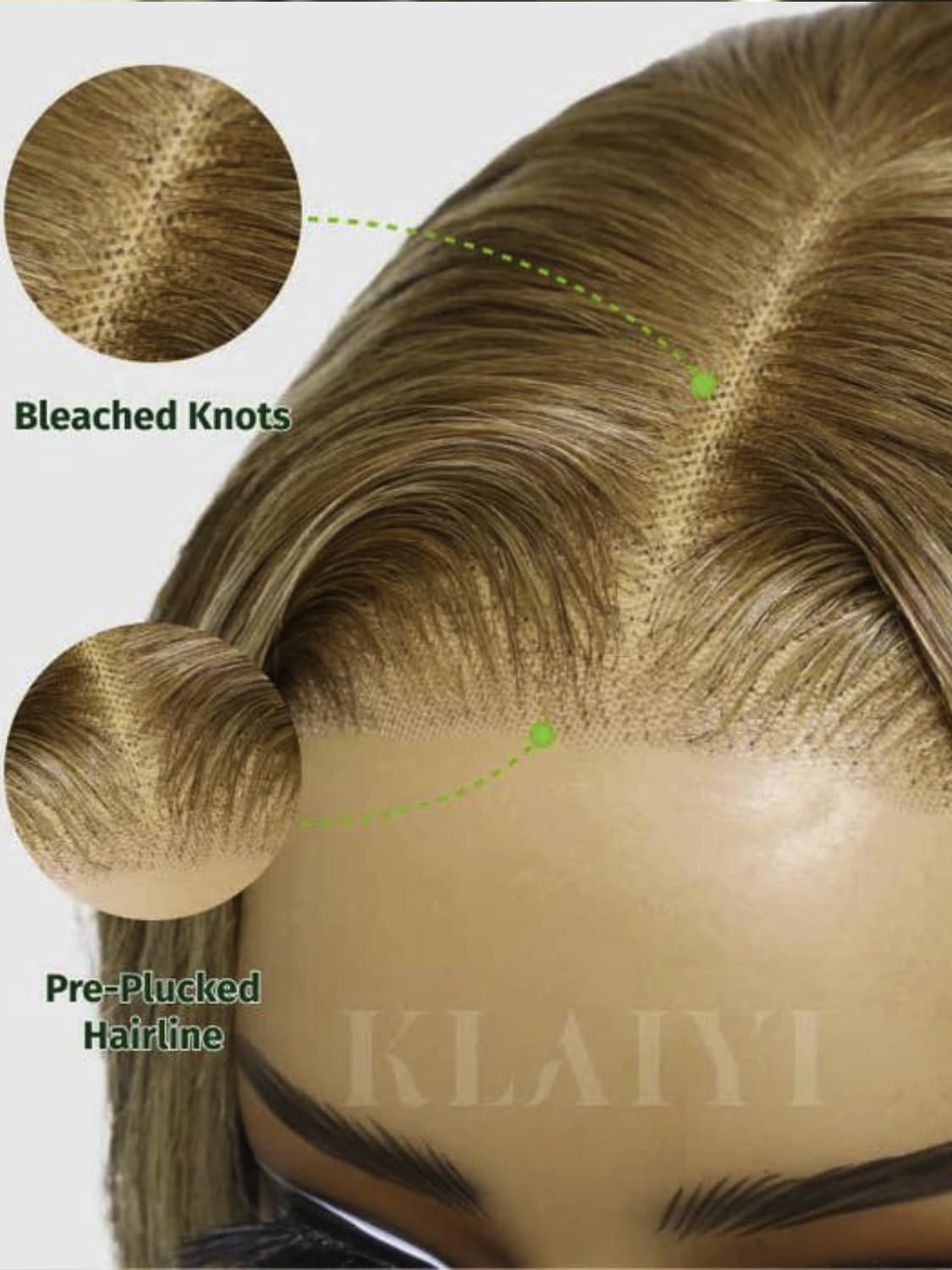 KLAIYI Wear And Go Glueless Wig Bye Bye Knots 13x4 Precut Lace Front Wigs Human Hair Ombre Highlight Blonde Body Wave Wig Pre Bleached Pre Everything Pre Plucked with Baby Hair 3S Ready to Wear 26Inch