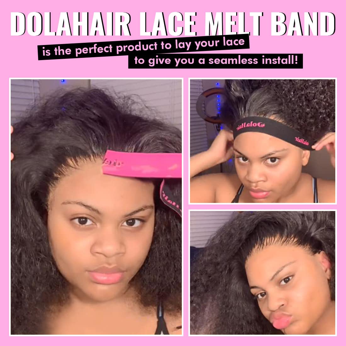 Dolahair Lace Melting Spray for GlueLess Wigs lace Bond Melting Spray Bond Adhesive Wig Glue Spray lace Front Melting Spray for glueless Wigs Glue Spray Lace Melting Spray lace Filter Melting Spray