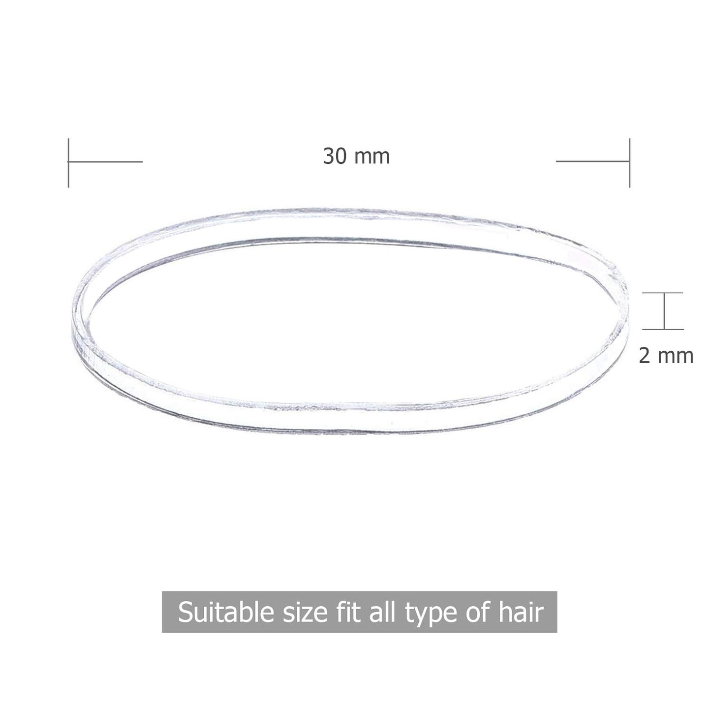 HOYOLS Clear Elastic Hair Rubber Bands, 1500pcs Mini Small Clear Ponytail Elastics Holders for Blond Kids Girls Hair No Crease Damage No Hurt 1 Inch TPU