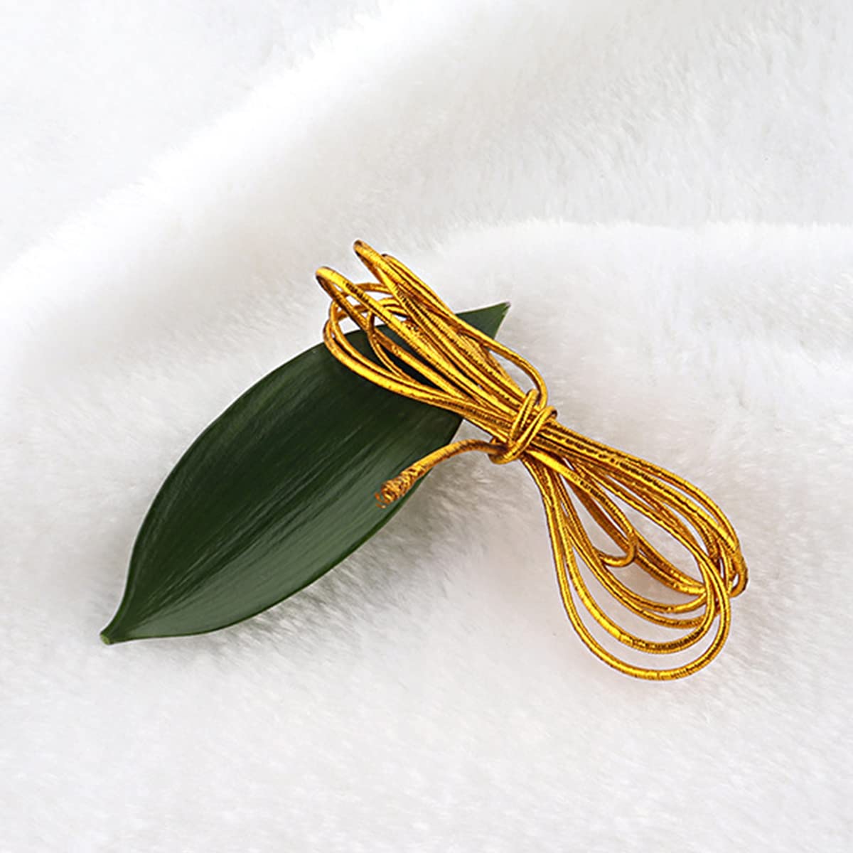 Gold Dreadlock Braids Hair Accessories, 2 Pieces 5M Braiding Hair Deco Styling Shimmer Stretchable African Braid Braided Elastic Cord Ornament Hanging Decorating Gift Wrapping