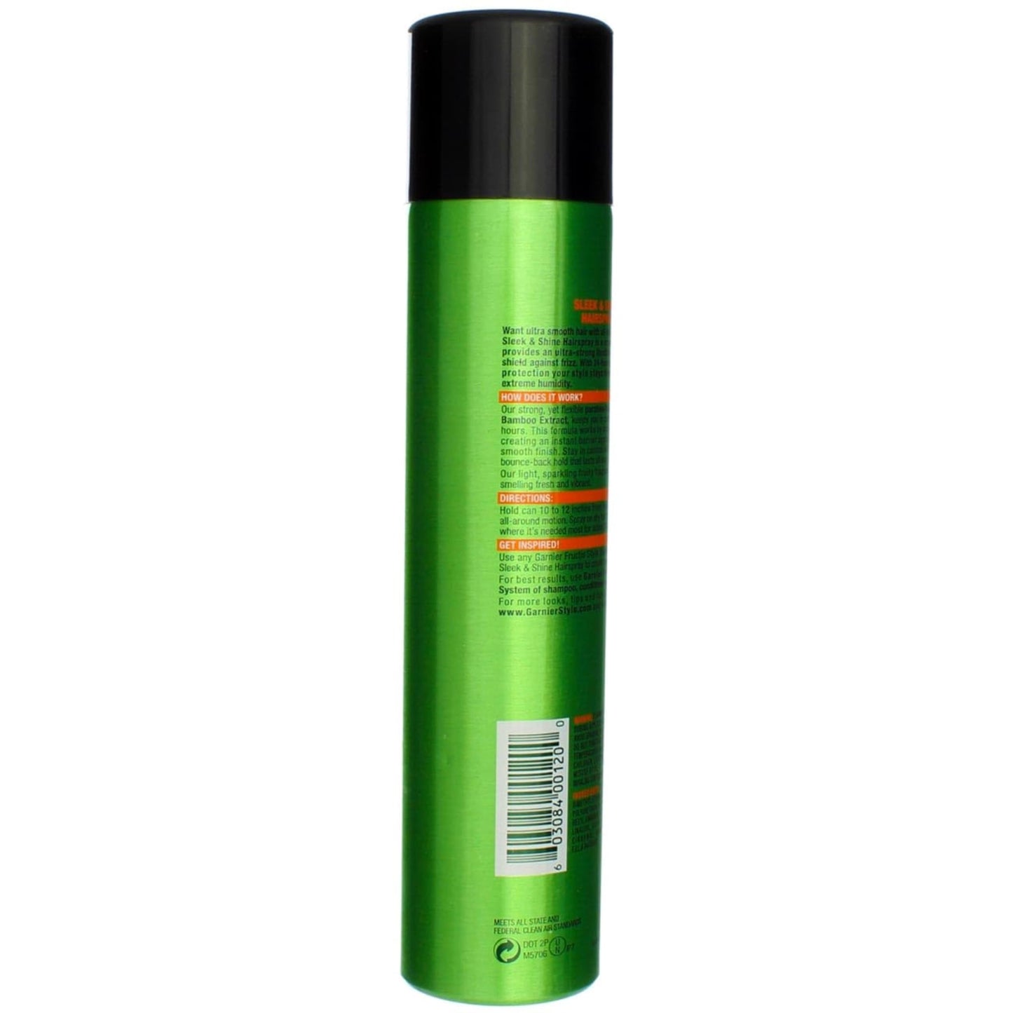 Garnier Fructis Style Sleek and Shine Anti-Humidity Hairspray, Ultra Strong Hold, Frizz Protection 8.25 Oz, 1 Count (Packaging May Vary)