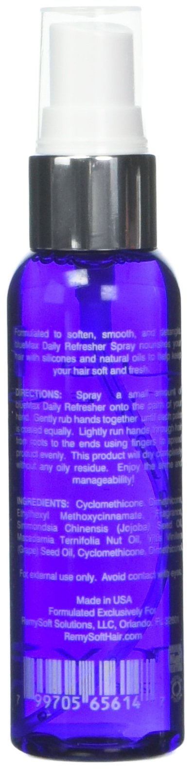 RemySoft blueMax Daily Refresher - Safe for Hair Extensions, Weaves and Wigs - Salon Formula Leave-in Conditioner - SCENTED