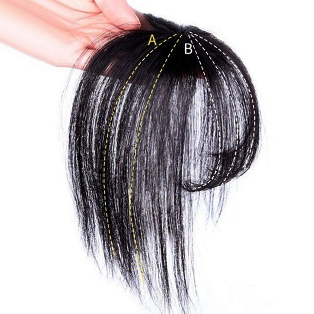 NarutoSak Fake Fringe,Fashion 3D Air Fringe Ultra-Thin Seamless Fake Bang Wig Hair Extension Hairpiece Light Brown