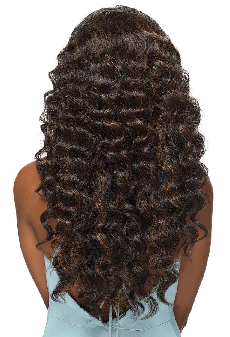 OUTRE Synthetic Hair Half Wig Quick Weave Ashani (1B)