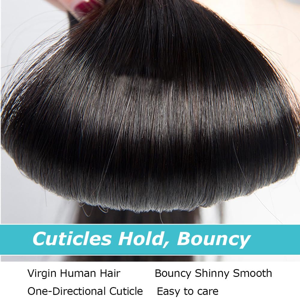 AnJudyReid Straight Bundles Human Hair Bundles Straight 1 Bundle 20 Inch Single Bundle Brazilian Virgin Straight Hair Straight Bundles Human Hair Bundles For Black Woman