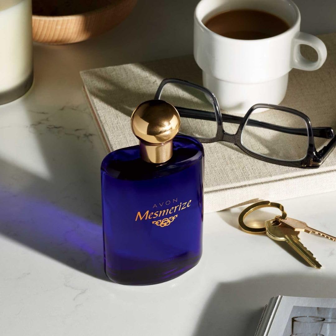 AVON Mesmerize Cologne for Men, 3.4 fl oz, Long Lasting Woody and Spicy Scent for Everyday Wear, Signature Fragrance for Him, Classic Men’s Cologne