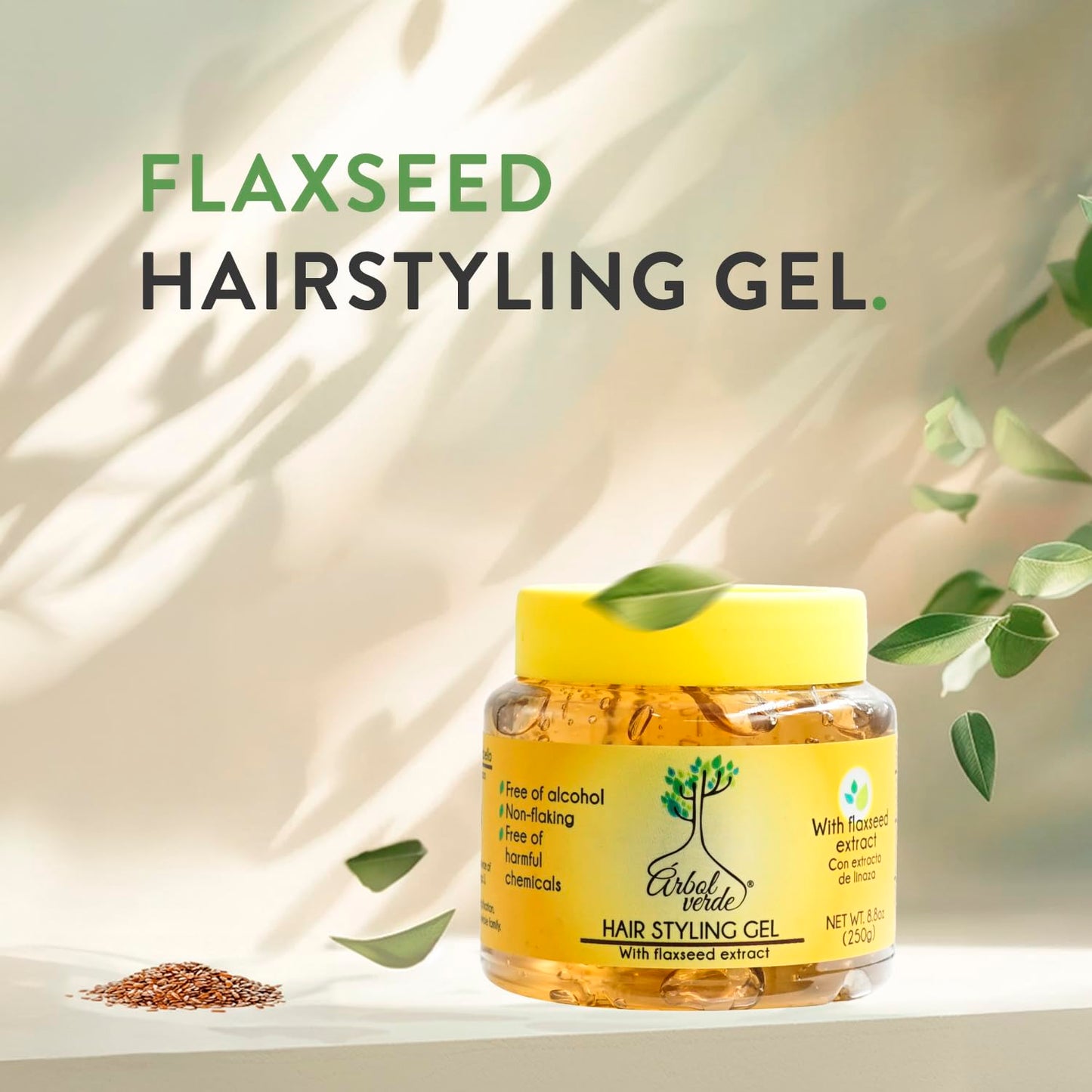 Arbol Verde Flaxseed Hair Styling Gel 8.8 oz (Pack of 2)
