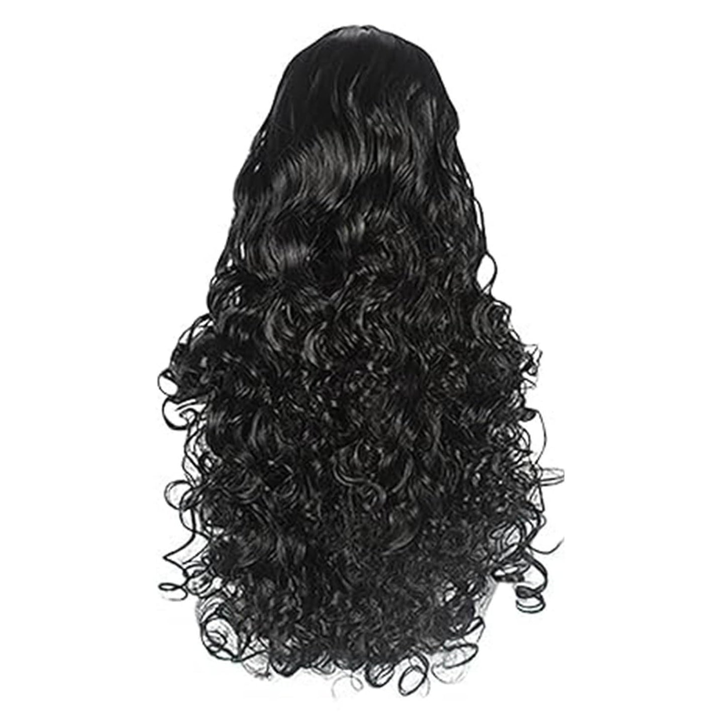 YruYptpaln Deep Wave Lace Front Wigs Unice Hair Glueless Wigs Wet and Wavy Lace Front Wigs Middle Part Wigs for Black Women(Black, One Size)