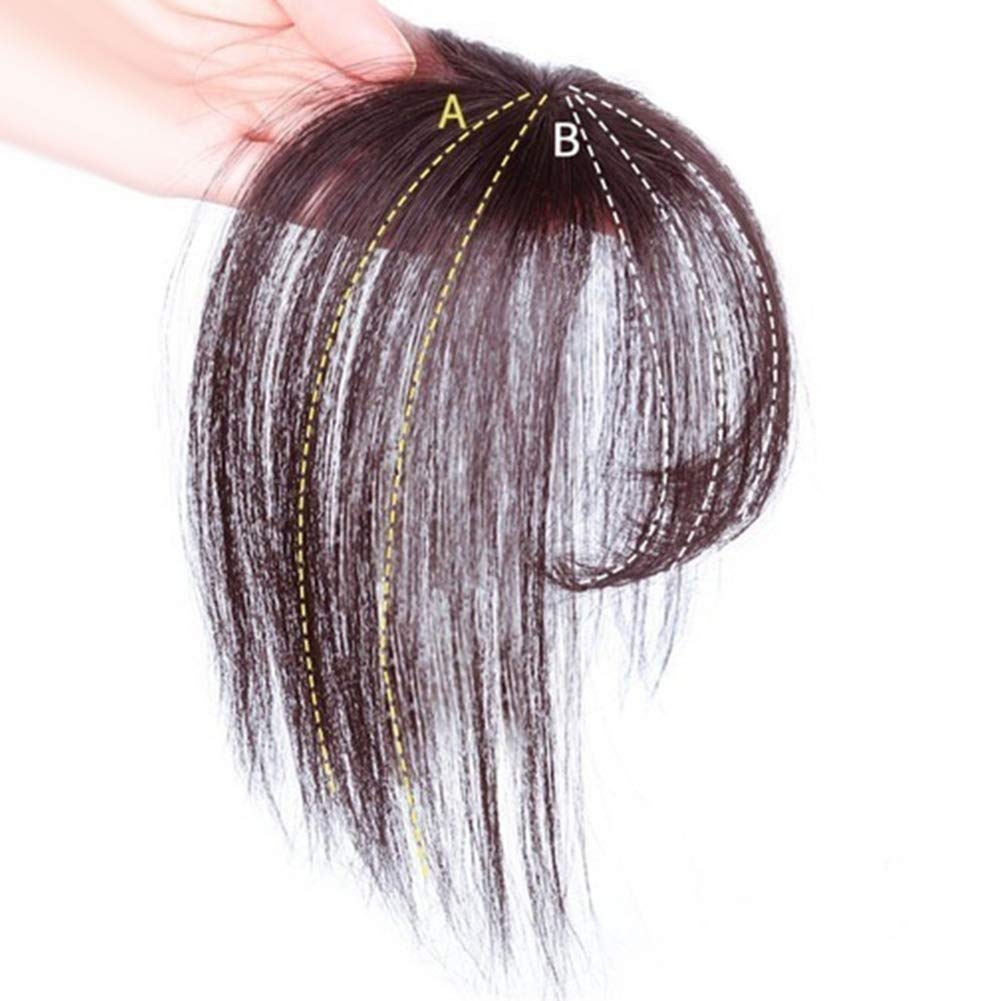 NarutoSak Fake Fringe,Fashion 3D Air Fringe Ultra-Thin Seamless Fake Bang Wig Hair Extension Hairpiece Light Brown