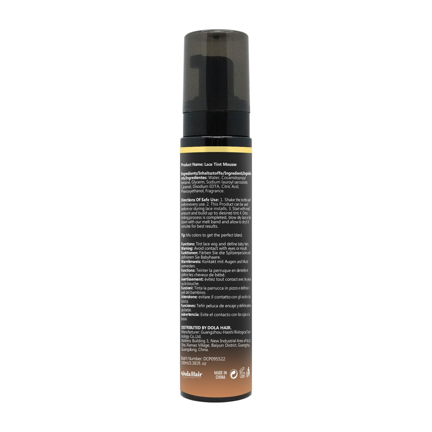 Dolahair Lace Glue Kit - Complete Set with Lace Tint Mousse, Wig Installation & Melting Spray (Dark Brown)